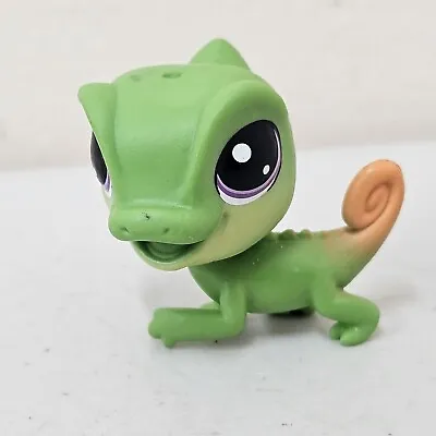 AUTHENTIC Littlest Pet Shop SY SPECTROLIZARD Green Orange CHAMELEON #1-57 G6 • $5