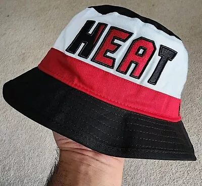 NEW MIAMI HEAT - NEW ERA NBA Bucket Boonie Hat SIZE Medium 🔥 🔥  • $15.99