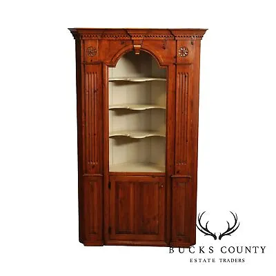 Stephen Von Hohen Large Pine Achitectural Corner Cabinet • $1895