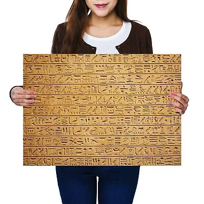 A2 - Egyptian Hieroglyphics Stone Wall Poster 59.4X42cm280gsm #16104 • £10.99