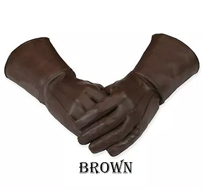 Men's Medieval Costume Cosplay  Unlined Leather Gloves  • $25