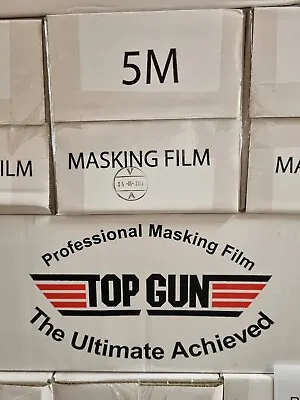 £27.99 • Buy TOP GUN Masking Film 5M X 120M Clear Sheeting Plastic Poly Mask Car Paint