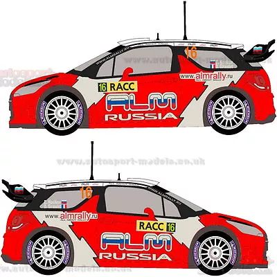 1/24 2011 Citroen DS3 WRC #16 Catalunya Novikov Giraudet Decal Set~ RD24/006 • £19.23