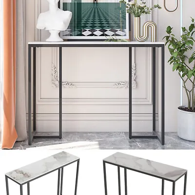 Marble Console Table Behind Sofa Side Kitchen Buffet Bar Table Hallway Unit • £73.94