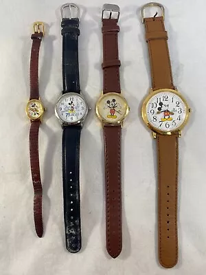4 Mickey Minnie Mouse Watches Lorus Vintage Watch Mens Womens Disney 75 Years  • $39.99