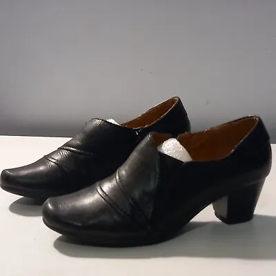 Black Leather Shoes Size 5 Caprice • £15.80