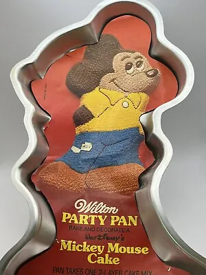 Vintage Disney Mickey Mouse Cake Pan Full Body 1978 Wilton 515-1805 Retired Nice • $19.99