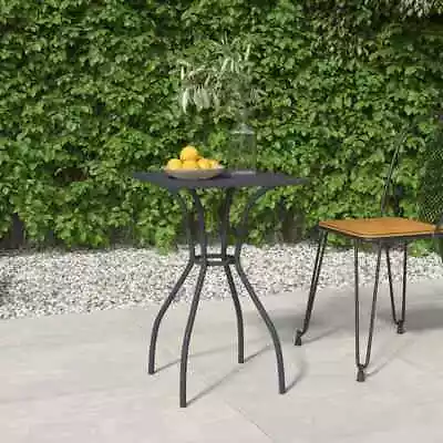 Patio Table Outdoor Bistro Table With Metal Frame Anthracite Steel Mesh VidaXL • $103.99