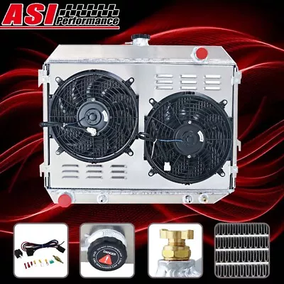 3 Row Aluminum Radiator Shroud Fan For 1968-1973 Dodge Plymouth Mopar 26'' V8 • $229