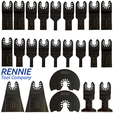 24pc Oscillating Multi Tool Blades Saw Blade Set For Wood Metal Plastics Cutter • £19.99