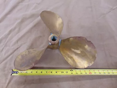 Vintage Chris Craft Sailboat Brass Boat Propeller 18  1 1/4  Shaft Chipped • $200