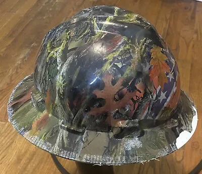 MSA  V-Gard Camouflage Full Brim Hard Hat W FasTrac Ratchet Suspension Medium • $31.99