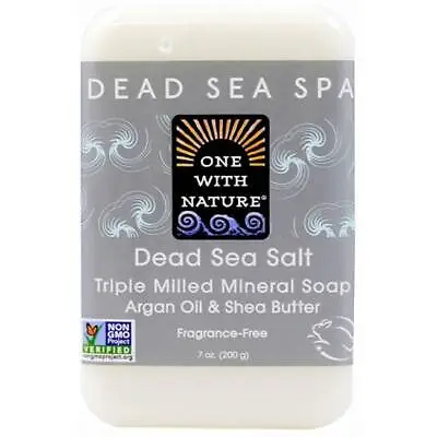 One With Nature Dead Sea Spa Triple Milled Mineral Soap - Argan Oil & Shea Bu... • $8.62