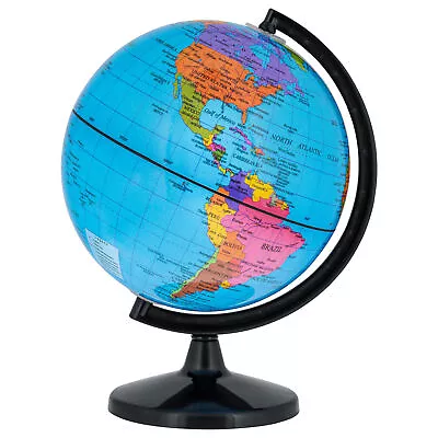 TCP Global 6  Blue Ocean World Globe Political Geography Rotates Educational • $14.99