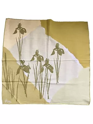 2 Signed Vera Neumann Vintage Napkins Floral Abstract Mod 70s Green 16” Square • $17.95