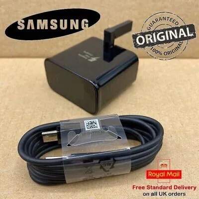 £1.89 • Buy Genuine Samsung Fast Charger Plug Or Type-C Cable For Galaxy S8 S9 S10 S20+ S21