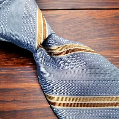 JOS A BANK RESERVE 100% Silk Blue Tie Diagonal Striped NWT - WRITTEN LABEL • $19.99