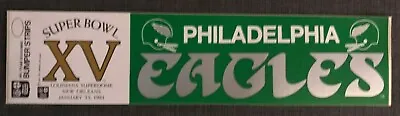 Lot Of 5 Philadelphia Eagles - Oakland Raiders Nfl Super Bowl Xv Bumper Sticker  • $34.99