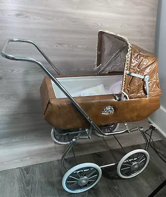 Vintage Antique Crown Baby Doll Stroller Carriage Brown Buggy  Coronet Toy • $79.99