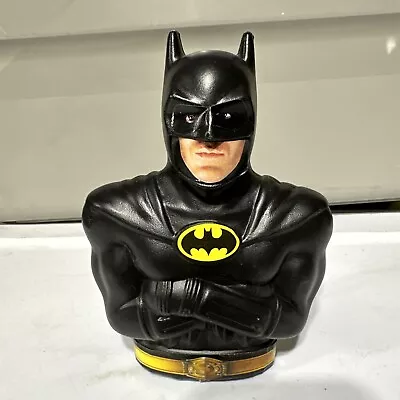 Vintage 1989 Batman Plastic Piggy Bank Crossed Arms Serious Look DC Comics • $14