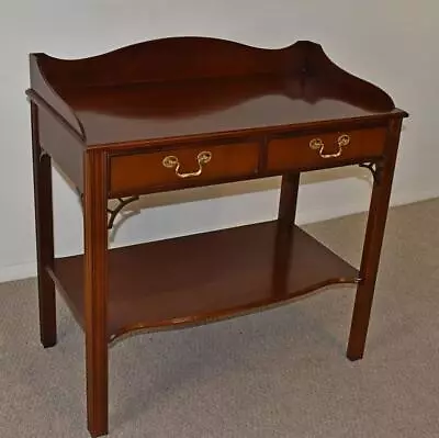 Council Furniture Mahogany Chippendale Style Two Drawer Server 36  • $1100