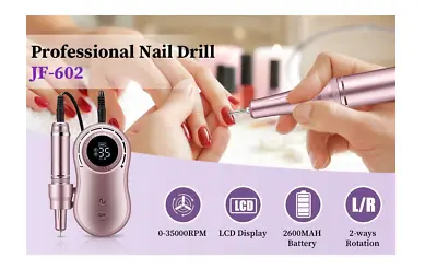 35000RPM Nail Drill Machine LCD Display Rechargeable For Manicure Pedicure Tools • $50