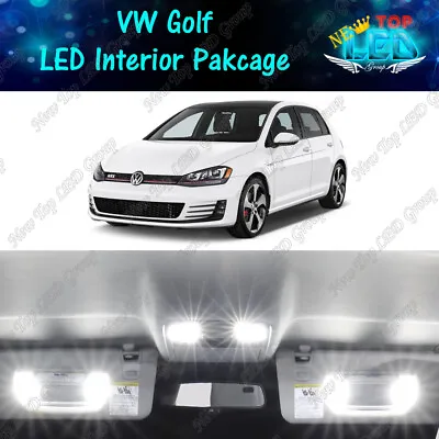 CANBUS White Interior LED Lights Package For 2010-2017 Volkswagen GTi GOLF MK6 • $17.79