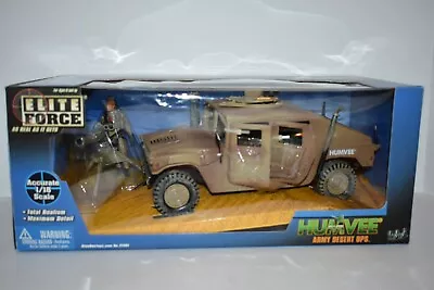 Elite Force Army Desert Ops Humvee Vehicle & Figure Bluebox 1:18  2002 MISB • $100