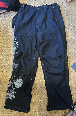 RARE Vintage Maharishi Snopants Cargo Trousers AW 1999 Size 12/Medium Black • £175