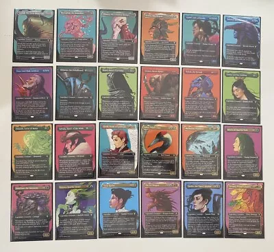 MTG COMPLETE SET (24/24) Commander Masters *Non-Foil* Borderless NM/MT 2x Sleeve • $159.99