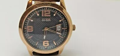 £45 • Buy Guess District Watch Mens W0494g2 Rose Gold Stainless Steel, Leather   (281d)