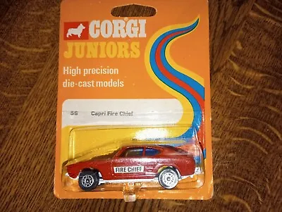 £5.50 • Buy 31491 Corgi(56)1:64?(junior Whizzwheels) Ford Capri  Fire Chief Sealed Head Card