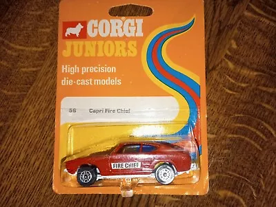 £5.50 • Buy 31491 Corgi(56)1:64?(junior Whizzwheels) Ford Capri  Fire Chief Sealed Head Card
