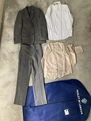 £15 • Buy Paisley Of London Boys Grey 5 Piece Suit - Age 8