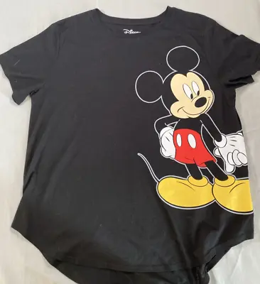 Mickey Minnie Mouse Top Womens 3XL Black Disney Short Sleeve Hi Low • $12.99