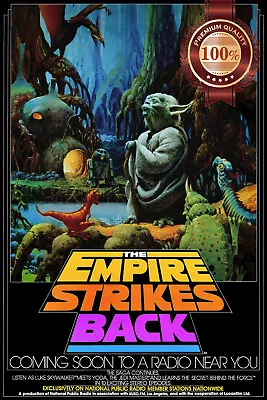 The Empire Strikes Back Yoda Art Star Wars Cinema Movie Print Premium Poster • $77.69