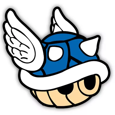 Super Mario Bros. Blue Shell Shaped Vinyl Decal Sticker • $3.49