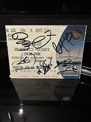 Linkin Park 2007 Concert Ticket Signed By Chester Bennington + Rest Of Band • £30