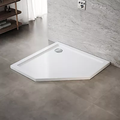 £112.99 • Buy Pentagonal Shower Tray For Enclosure Door Glass Cubicle Slimline Stone Resin