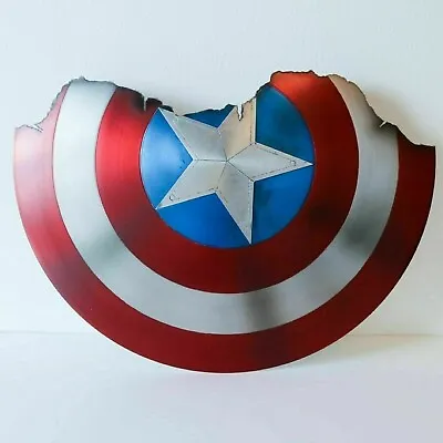 Broken Shield Of Captain America Metal Prop Replica New Avengers Endgame Shield • £73.39