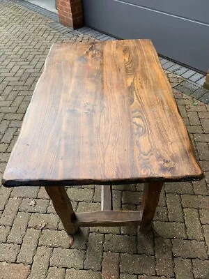 Solid Dark Wood Farmhouse Table • £100