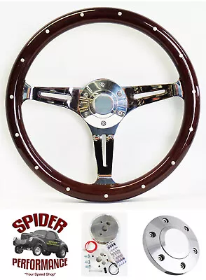 1955-1956 Chevrolet Steering Wheel 15  DARK MAHOGANY WOOD • $199.98