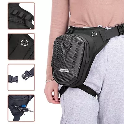 Motorcycle Drop Waist Leg Side Bag EVA Waterproof Belt Hip Bum Pack Bags Outdoo • $22.99