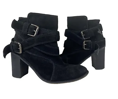 Zara Basic Spring Summer 2013 Black Suede Ankle Boots  EU 38 (7.5) • $30