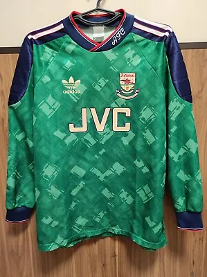 £350 • Buy Size M Arsenal Champion League 1990-1991 Goalkeeper Football Shirt Jersey
