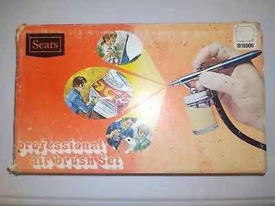 Vntg Sears Rare Professional Sleeved Boxed Air Brush Set EUC (Never Used) • $30