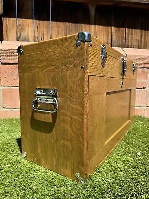 GERSTNER Machinists Tool Box Chest 26” Quarter Sawn Oak Keys SUPERB & CLEAN! • $595