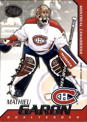 2002-03 Pacific Calder SILVER #75 Mathieu Garon SERIAL #291/299 MONTREAL • $2.19