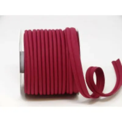 18mm Wide Burgundy Poly Cotton Flanged Piping Cord • £2.50