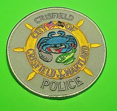 Crisfield Maryland  Md  ( Blue Shell Crab )  4   Police Patch  Free Shipping!!! • $8